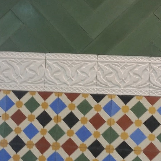 Moroccan Cement Tile is Perfect Pattern for Bath Floor