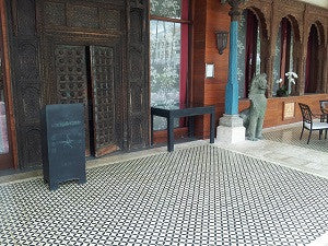 Island Resort Uses Cement Tile to Set Restaurant's Theme