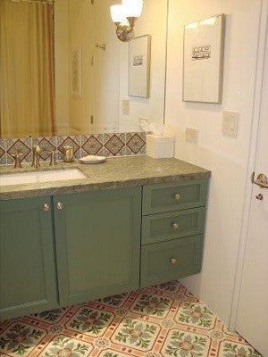 Malibu Tiles for Colorful Bathroom Backsplash
