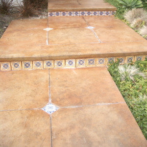 Spanish Tiles on an Entry Path