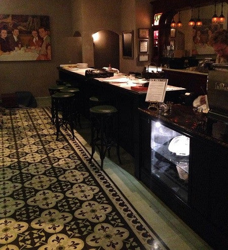 Cement Tile Provides French Bistro with Classic Look