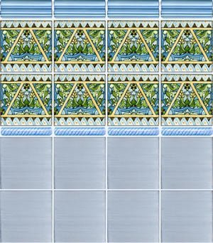 Burgos Spanish Ceramic Tile in Blue