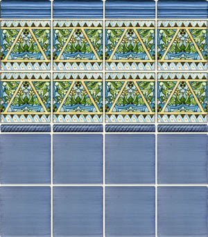 Burgos Spanish Ceramic Tile in Navy
