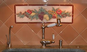 Classic Fruit & Vegetable Tile Mural for Kitchen Backsplash