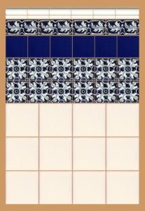Portuguese Braganza Blue Ceramic Tile Adds Bold Depth
