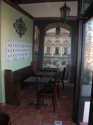 Spanish Tiles Create Cuban Cafe Ambiance