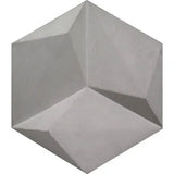 Acclivity 3D Pinwheel Gris 8" Hexagon Relief Cement Tile