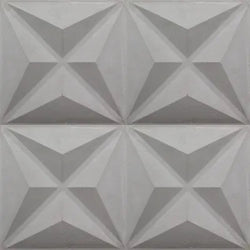 Acclivity 3D Star Gris 10"x10" Relief Cement Tile Quarter Design