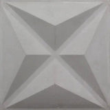 Acclivity 3D Star Gris 10"x10" Relief Cement Tile