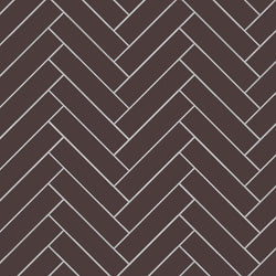 Avente Mission Chocolate 2"x8" Cement Tile Herringbone Rug