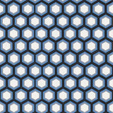 Mission Echo 01 8" Hexagon Encaustic Cement Tile Rug