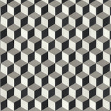Mission Harlequin Classic 8" Hexagon Cement Tile Rug Detail
