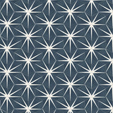 Avente Mission Mystic Star Navy 8 inch Hexagon Cement Tile Large Rug