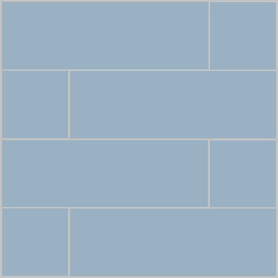 Mission 4"x12" Sky Blue Encaustic Cement Tile Brick Rug