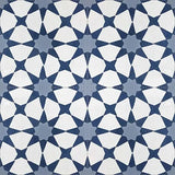 Mission Anza Blue 8"x8" Encaustic Cement Tile Quarter Design
