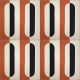 Mission Bauhaus Bold 8"x8" Encaustic Cement Tile Quarter Design