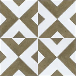 Mission Checkered Military 8"x8" Encaustic Cement Tile Quarter Design
