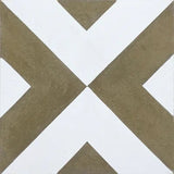Mission Checkered Military 8"x8" Encaustic Cement Tile