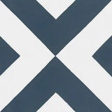 Mission Checkered Navy 8"x8" Encaustic Cement Tile
