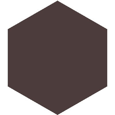 Mission Chocolat Asia 8" Hexagon Encaustic Cement Tile