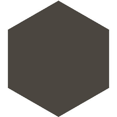 Mission Chocolate 8" Hexagon Encaustic Cement Tile