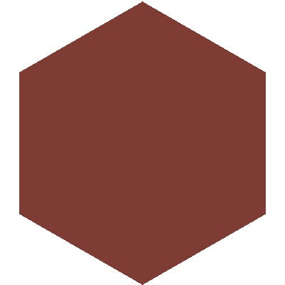 Mission D'Hanis Red 8" Hexagon Encaustic Cement Tile