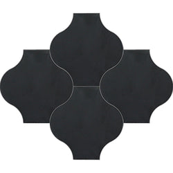 Mission San Felipe Black 8"x8" Encaustic Cement Tile Layout