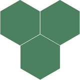 Mission Vert Fonce 8" Hexagon Encaustic Cement Tile