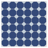 Mission Weathley Blue Octagon Encaustic Cement Tile 8"x8"
