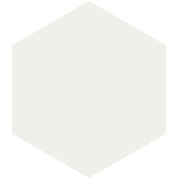 Mission White 8" Hexagon Encaustic Cement Tile