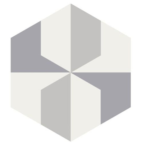 Mission Adele 01 8" Hexagon Cement Tile - Avente Tile