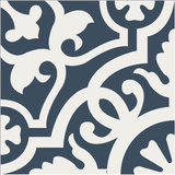 Mission Amalia Navy 8"x8" Encaustic Cement Tile - Avente Tile