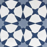 Mission Anza Blue 8"x8" Encaustic Cement Tile - Avente Tile
