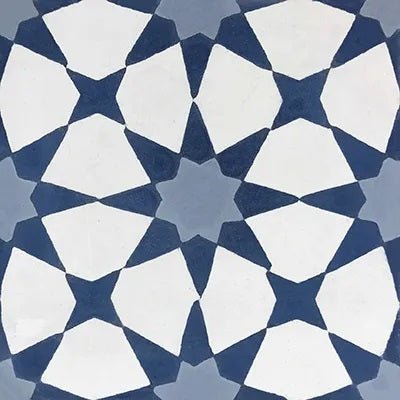 Mission Anza Blue 8"x8" Encaustic Cement Tile - Avente Tile