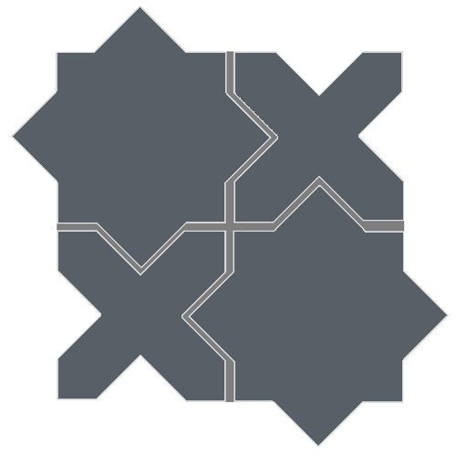Mission Arabesque Aragon Steel Cement Tile - Avente Tile