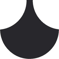 Mission Arabesque Black 8" Fish Scale Encaustic Cement Tile - Avente Tile