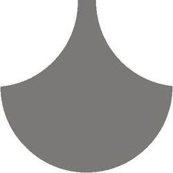 Mission Arabesque Charcoal 8" Fish Scale Encaustic Cement Tile - Avente Tile
