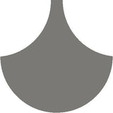Mission Arabesque Charcoal 8" Fish Scale Encaustic Cement Tile - Avente Tile