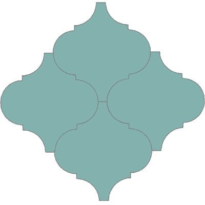 Mission Arabesque Malaga Aqua 8"x8" Cement Tile - Avente Tile