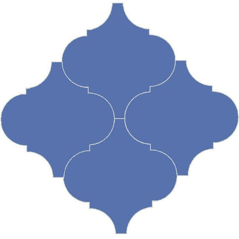 Mission Arabesque Malaga Azul Rey 8"x8" Cement Tile - Avente Tile
