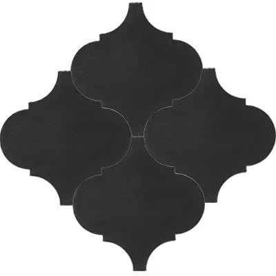 Mission Arabesque Malaga Black 8"x8" Cement Tile - Avente Tile