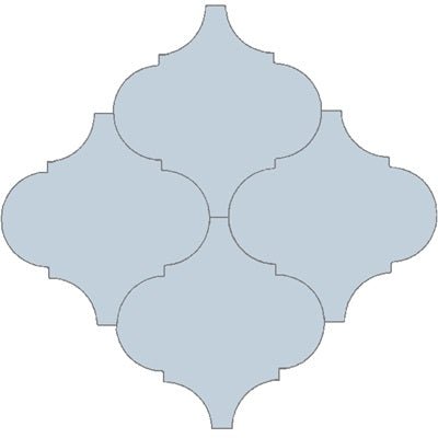 Mission Arabesque Malaga Blue Clair 8"x8" Cement Tile - Avente Tile