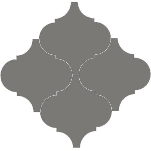 Mission Arabesque Malaga Charcoal 8"x8" Cement Tile - Avente Tile