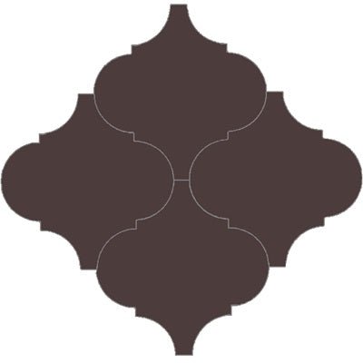 Mission Arabesque Malaga Chocolate Asia 8"x8" Cement Tile - Avente Tile