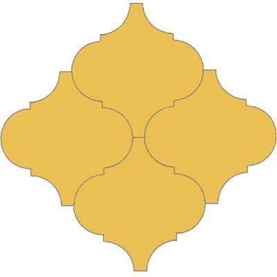 Mission Arabesque Malaga Gold 8"x8" Cement Tile - Avente Tile