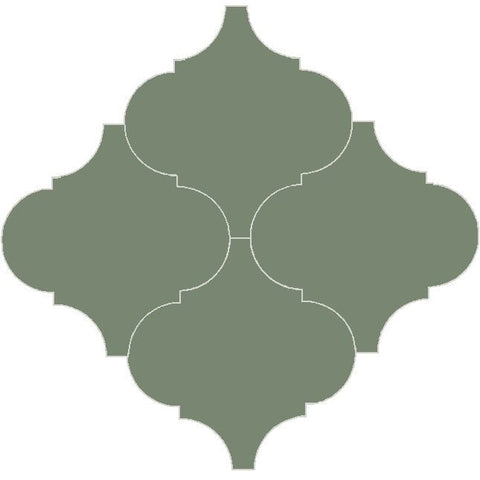 Mission Arabesque Malaga Green 8"x8" Cement Tile - Avente Tile