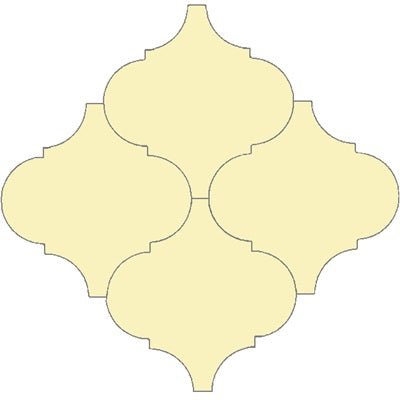 Mission Arabesque Malaga Jaune Clair 8"x8" Cement Tile - Avente Tile