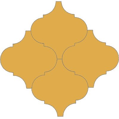 Mission Arabesque Malaga Jaune Fonce 8"x8" Cement Tile - Avente Tile