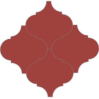 Mission Arabesque Malaga Rojo Palo Alto 8"x8" Cement Tile - Avente Tile