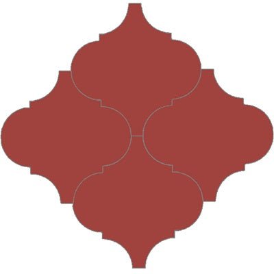 Mission Arabesque Malaga Rouge 8"x8" Cement Tile - Avente Tile